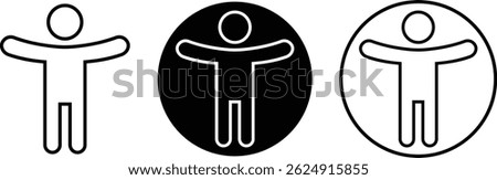 Accessibility icons set in outline styles. Simple vector illustration. Universal access symbols isolated on transparent background. Blind disability people or visually impaired access the web buttons.