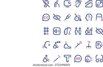 Eingabehilfen-Symbole Einfaches Vektorsymbol. Entwurfsvorlage für Illustrationssymbole für Web Mobile UI-Element.