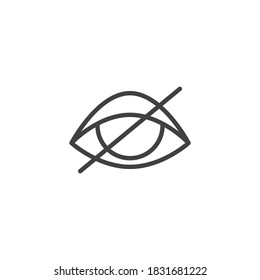 Accessibility line icon. linear style sign for mobile concept and web design. Blind eye outline vector icon. Symbol, logo illustration. Vector graphics