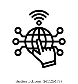 Accessibility Line Vector Illustration On White Background.