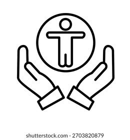 Ilustración vectorial de iconos de esquema de accesibilidad