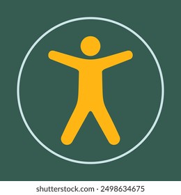 Accessibility trendy icon cunning abstract beautiful vector illustration colorful artwork design