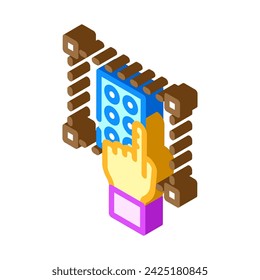 accessibility ux ui design isometric icon vector. accessibility ux ui design sign. isolated symbol illustration