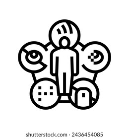 accessibility ux ui design line icon vector. accessibility ux ui design sign. isolated contour symbol black illustration