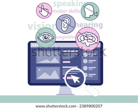 Accessibility vector computer icons illustration [[stock_photo]] © 