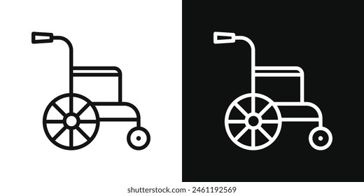 Accessibility Wheelchair Icon Set. Mobility Aid Vector Symbol.