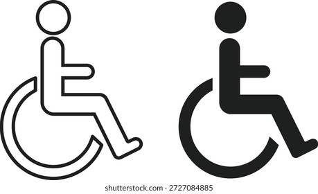 Barrierefreiheit Rollstuhlsymbol für Behindertenunterstützung Inklusives Design und Mobilitätsbewusstsein