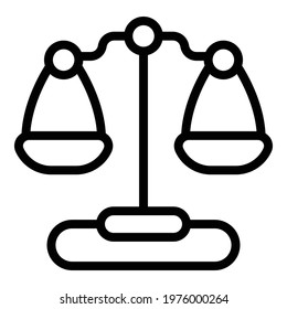 Accessible balance icon. Outline Accessible balance vector icon for web design isolated on white background