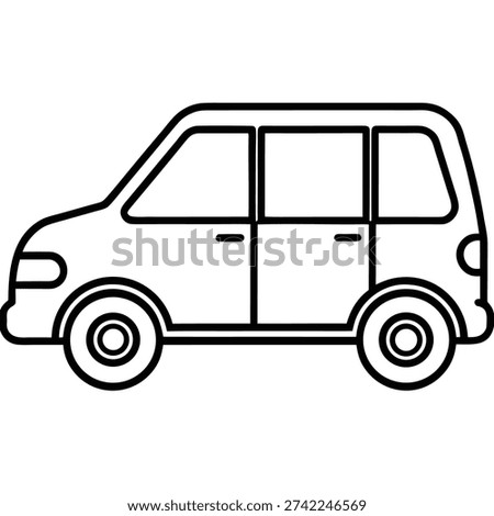Accessible car with decal icon vector an white bacground.eps