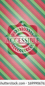 Insignia de estilo navideño accesible. Ilustración vectorial. Detallado.