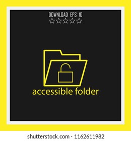 accessible folder vector icon
