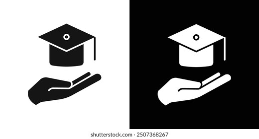 Accessible or free education icon flat line symbol set.