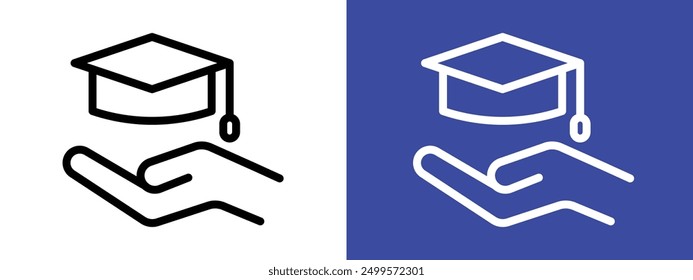 Accessible or free education icon logo sign set vector outline