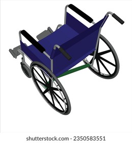 Accessible Hospital Transport Chair Illustration.