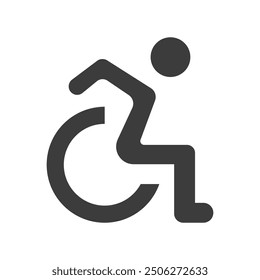 Accessible Icon Black and White Vector Graphic