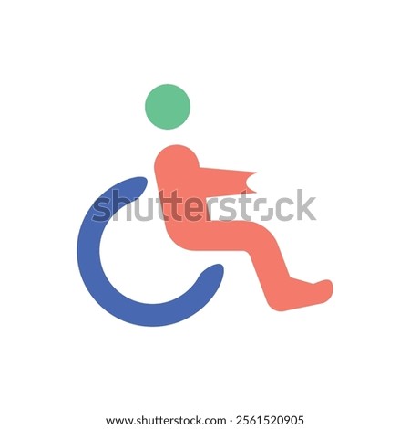 Accessible icon. Simple style accessible social responsibility poster background symbol. brand logo design element. Accessible t-shirt printing. Vector for sticker.