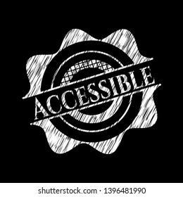 Accessible on chalkboard. Vector Illustration. Detailed.