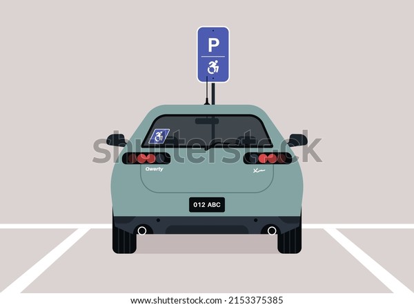 Accessible parking lot for a person with\
disabilities, city\
services