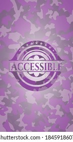 Accessible pink on camouflage texture. Vector Illustration. Detailed. 