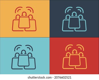 Accessible Shopping Logo Template, Simple Flat Icon Of business,shopping,technology