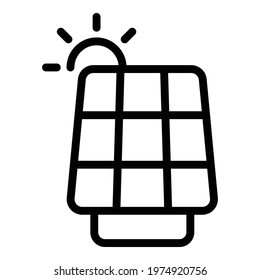 Accessible solar panel icon. Outline Accessible solar panel vector icon for web design isolated on white background