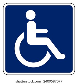 Signo de símbolo accesible,Ilustración vectorial, Aislado En Etiqueta De Fondo Blanco. EPS10 