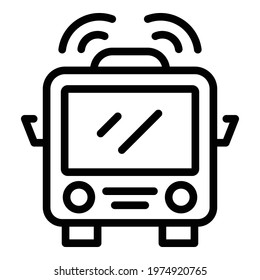 Accessible train icon. Outline Accessible train vector icon for web design isolated on white background