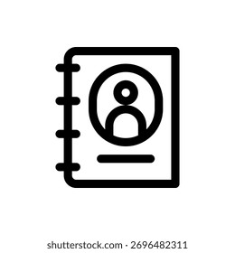 Accessible vector illustration of contact phone book, perfect for directory, communication, and support themes