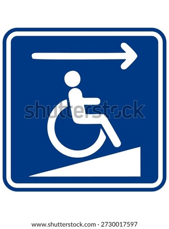 Accessible wheelchair direction icon. Represents accessible route and mobility assistance. Suitable for public signage, facilities, and accessibility guidance.