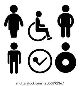 Accessible World Icons - Clipart de Ilustración vectorial de Discapacidad e Inclusión