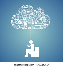 accessing cloud in the toilet