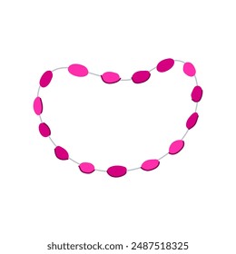 accessories beads necklace cartoon. luxury school, jewellery drawing, silver fat accessories beads necklace sign. isolated symbol vector illustration