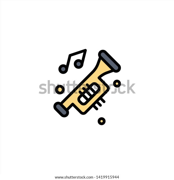 Accessories, Car, Horn, Noise, Trumpet Business\
Logo Template. Flat\
Color