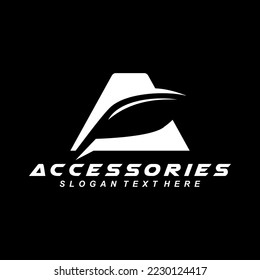 accessories car logo design vector