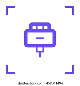 accessories for the devices. Plug line vector isolated minimal single flat icon for websites and mobile minimalistic flat design. Modern trend concept design style illustration symbol
