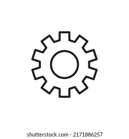 Accessories icon color editable template. Gear symbol vector sign isolated on white background