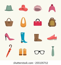 Accessories icon set