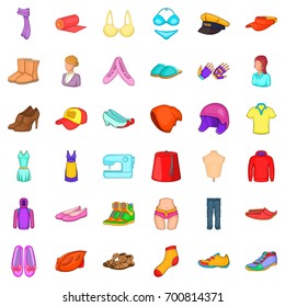 Accessories icons set. Cartoon style of 36 accessories vector icons for web isolated on white background