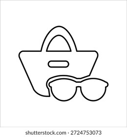 Iconos de accesorios. Ilustración vectorial de línea simple