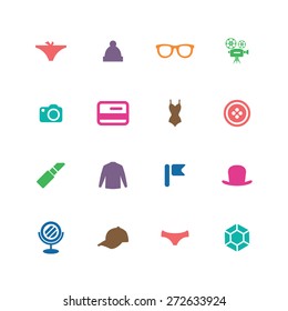 accessories icons universal set for web and mobile
