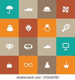 accessories icons universal set for web and mobile