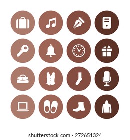 accessories icons universal set for web and mobile