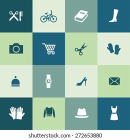 iconos accesorios conjunto universal para web y móvil