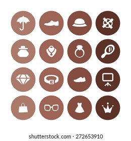 accessories icons universal set for web and mobile
