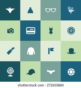 accessories icons universal set for web and mobile