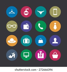accessories icons universal set for web and mobile