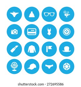 accessories icons universal set for web and mobile