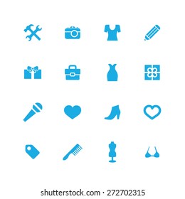 accessories icons universal set for web and mobile