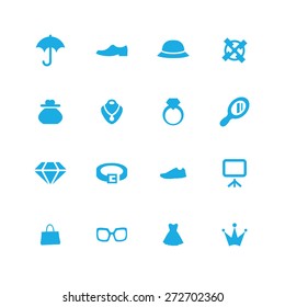 accessories icons universal set for web and mobile