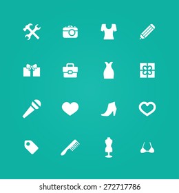 accessories icons universal set for web and mobile